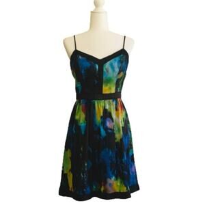 Matty M Dress Multicolor Abstract Print Sleeveless Mini Dress Size Small
